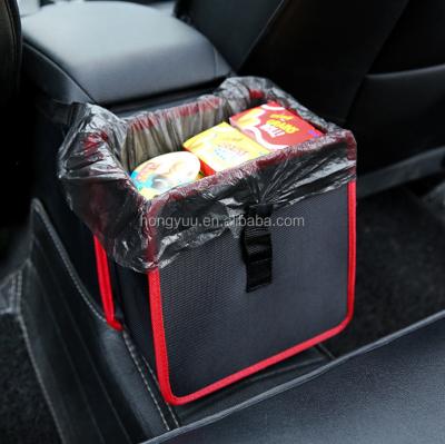 China Durable Car Auto Trash Can Garbage Bin Bag Garbage Waste Hanging Organizer Bag for sale