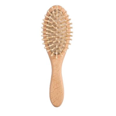 China Compact Kids Hair Brush Custom Wholesale Wooden Hair Massage Brush For Kids for sale