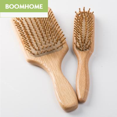 China Eco-friendly paddle hair brushes12 years experience Compact wooden professional hair brush factory paddle hair brush to detangle and straighten for sale