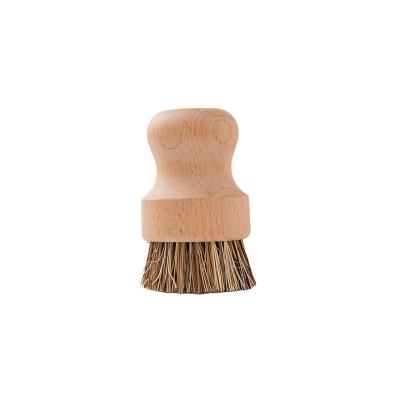 China General Wood Pot Brush With Coconut Bristle Kitchen Brush Cleaning Bamboo Handle Custom Logo for sale