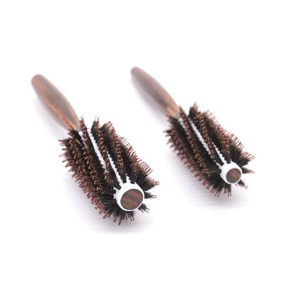 China Salon Round Hair Brush Over Big Size Curly Hair Comb Massage Sweep Wooden Round Hair Brush With Baor Bristle Or Horse Hair for sale