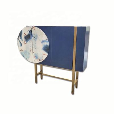 China Modern Simple Elegant Huge Extra Long Sideboard Storage Pattern Luxury Artificial Marble Decoration for sale