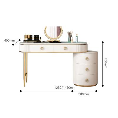 China Modular Simple Modern Light Style Dressing Table Storage Cabinet Princess Luxury Makeup Table for sale