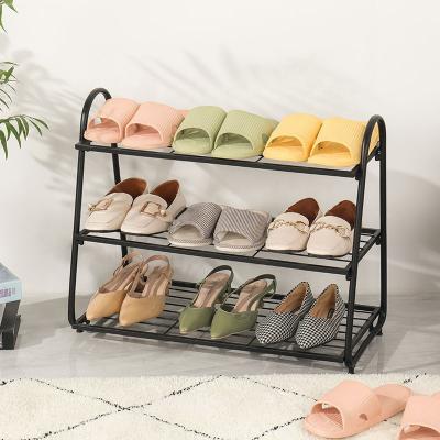 China Nordic Modern Simple Simple Household Storage Rack Iron Door Shoe Rack Shoe Rack Customization Insti Shoe Rack Multi-Layer for sale