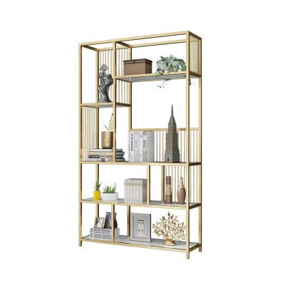 China Family living room flower rack screen partition multi-storey bookshelves storage shelf simple workable desktop rack for sale