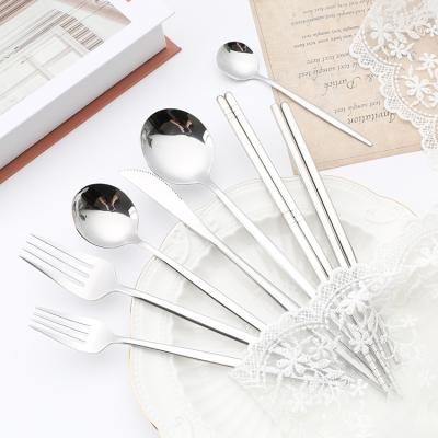 China Sustainable Amazon Hot Sale Stainless Steel Cutlery 304 Flatware Sets for sale