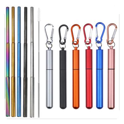 China 304 Sustainable Wholesale Reusable Portable Straw Stainless Steel Straw Custom Logo For Metal for sale