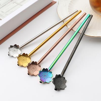 China Viable Stainless Steel Straw With Spoon Multifunctional Color New Design Straw Spoon for sale