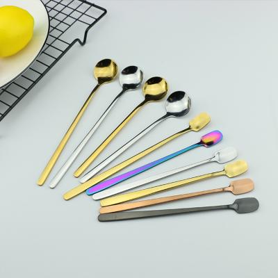 China 2019 Disposable Amazon Success Eco Friendly Tea Spoon Rose Gold Stainless Steel Spoon Teaspoon for sale