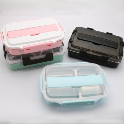 China 2020 Sustainable Reusable Stainless Steel Plastic Food Containers Lunch Box for sale