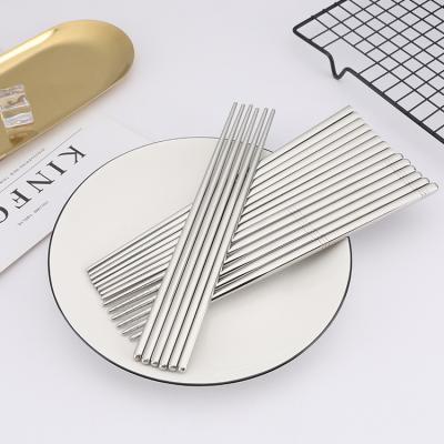 China Hot Selling Sustainable Reusable Metal Chopsticks 304 Stainless Steel For Hotel Restaurant for sale