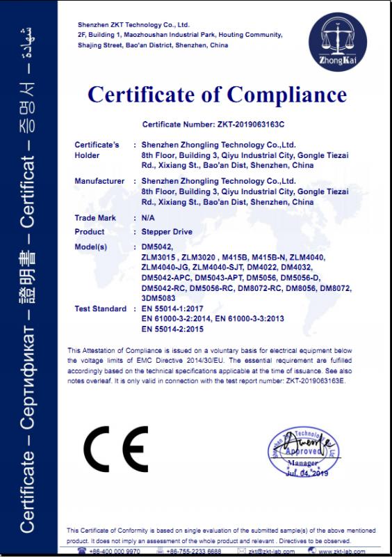 CE - Shenzhen Zhongling Technology Co., Ltd.