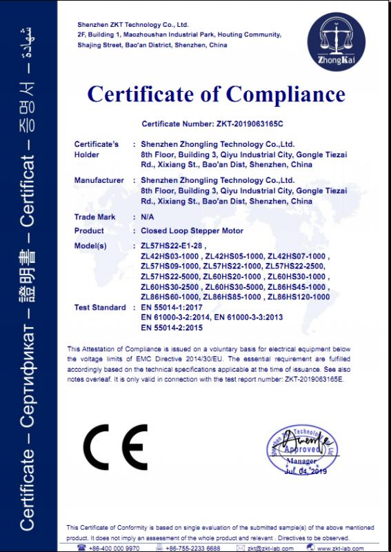 CE - Shenzhen Zhongling Technology Co., Ltd.