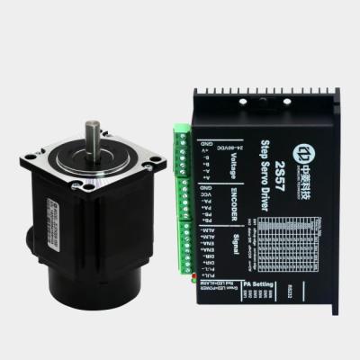 China Pulse signal photoelectric encoder 2 phase nema23 1.2N.m 4A hybrid brushless stepper servo motor closed loop driver for CNC Name23 for sale