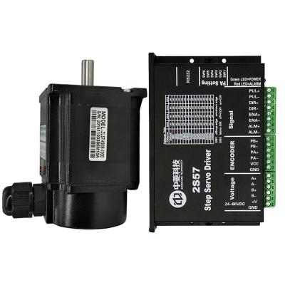 China 1N.m NEMA 23 57mm DC 4.2A 24V 36V 2-phase Hybrid Closed Circuit Step Servo Motor And Driver Kit With Optical Encoder ZL57HS09-1000+2S57 for sale