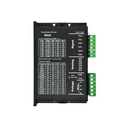 China Low vibration 2 phase 1.0-4.2A DC 24-50V nema17/23/24 step motor drive M542 cnc digital hybrid stepping motor controller for sale