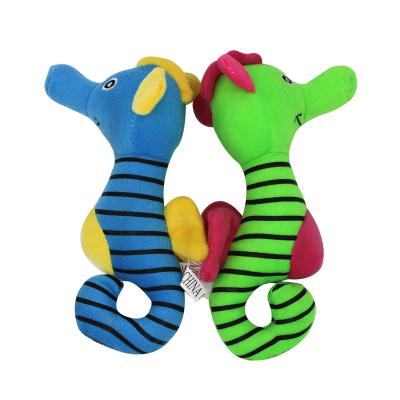 China Sustainable Wholesale Seahorse Shaped Interactive Squeaky All Season Dog Pet Toys for sale