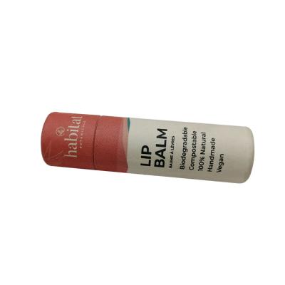 China Recyclable High Quality Round Box Recycled Tubes Paper Tube For Lip Balm for sale