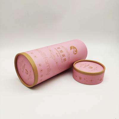 China Biodegradable Custom Round Paper Tube Wrapping Gift Box Paper Tea Boxes Cake Packing Boxes for sale