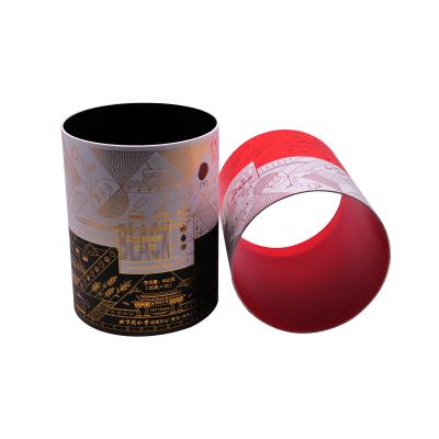 China Large Size Food Packaging Paper Tube With Metal Lid Gift Box For Food Tin Box Packing Case for sale