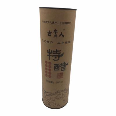 China Lipstick Packaging Factory Price High Quality Metal Lid Paper Packaging Tube For Red Wine Packaging for sale