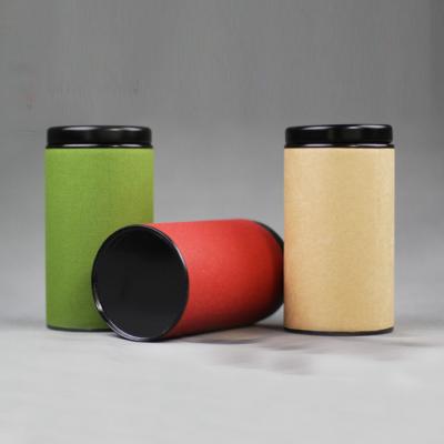 China Hot sale food paper tube for tea packing tube with metal lid with insulation paper inside for sale