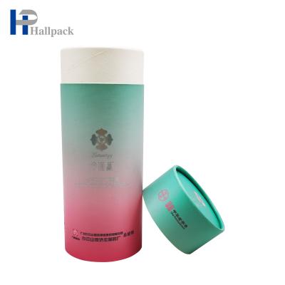 China Red Wine Biodegradable Luxury Paper Bottle Black Tube Jar Tube Paper Box For Wine for sale