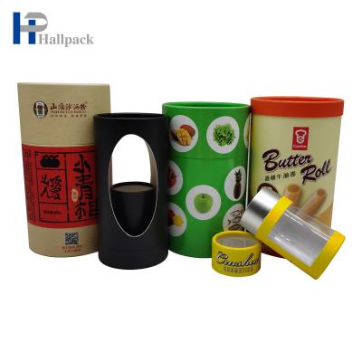 China Biodegradable Newspaper Roll Tube Pre Wrapping Paper Tea Tour Newspaper Tube With Window for sale