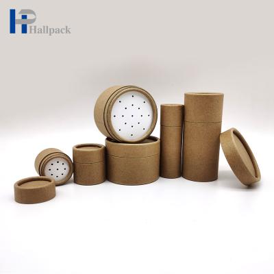 China Biodegradable Loose Paper Tube Powder Sieve Hole Round Paper Tube Round Packaging for sale