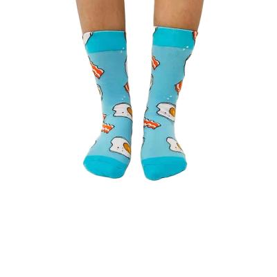 China Designer Cartoon Mens Sustainable Happy Cotton Dress Custom Socks for sale