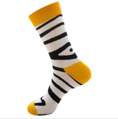 China Custom Logo Crew Cotton Men High Quality Colorful Funny Socks Breathable for sale