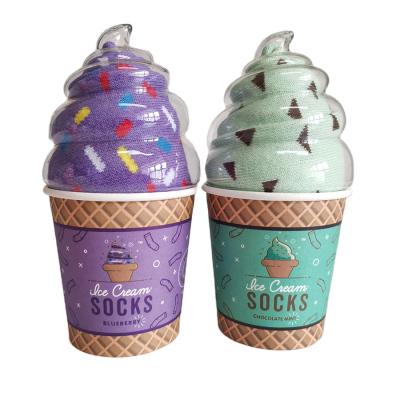 China Custom Women's QUICK DRY Ice Cream Cup Socks for sale