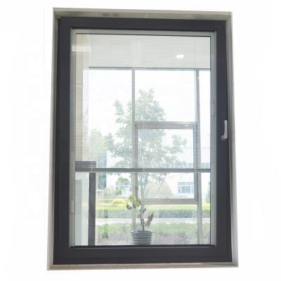 China Double or triple pane soundpoof tempered glass titl screen folding thermal alumium break and trun window in windows for sale