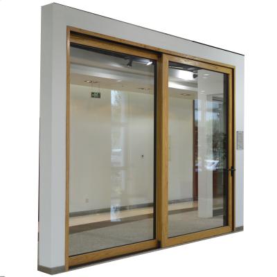 China Modern soundproof glass pane double lift aluminum alloy sliding door for living room for sale