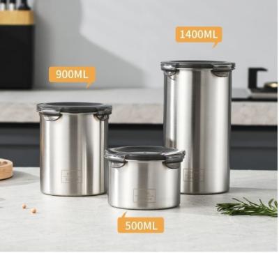 China Sustainable Multi Sizes Stainless Steel Tea Canister Can Storage Tank Large Capacity Sealed Insulation Tank for sale