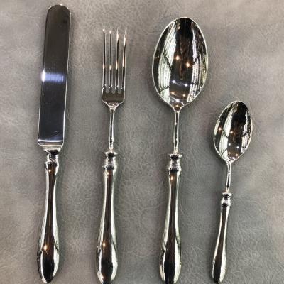 China 2020 New Arrival Good Quality Stocked Luxury Silver Ware Set Stainless Steel Cutlery , Heavy Duty 304 Stainless Flatware For High End Market for sale