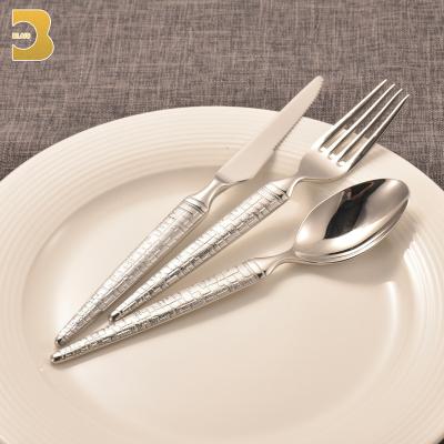 China Modern Western Simple Style Luxury Party Tableware Silverware Sets Stainless Steel Cutlery for sale