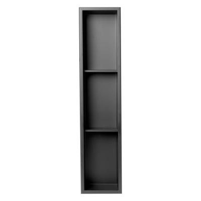 China Wall Mounted Type Customize Matte Black Bathroom Shelf Bathroom Recessed Shower Wall Niche for sale