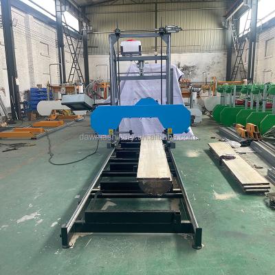 China Horizontal bandsaw heavy duty household portable sawmil with winch used sawmill machinery for sale