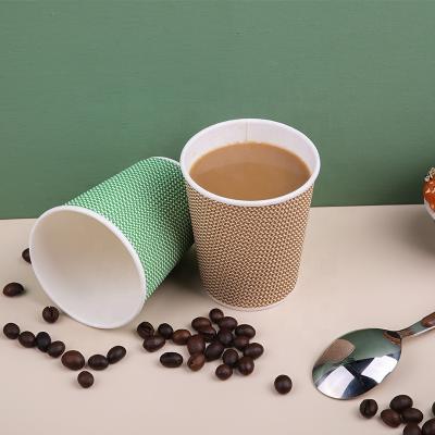 China Recyclable Hot Sale High Quality Takeaway Custom Logo Coffee Paper Cups Corrugated Paper Cups for sale