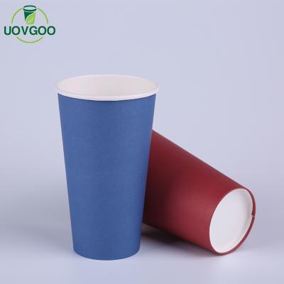 China Eco-Friendly Recyclable Take Away Paper Cup Disposable Dessert Paper Cup Single Wall Design for sale