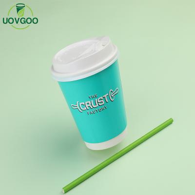 China Disposable Take Away Coffee Paper Cup Designs New Arrival Double Hot Drinks Wallpaper Cup for sale