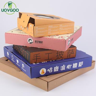 China Disposable biodegradable take out pizza box disposable paper pizza box price take away pizza box for sale