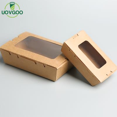 China Disposable Disposable Packing Box Eco Friendly Salad Box Sushi Lunch Takeout Paper Box for sale