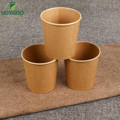 China Wholesale Eco-Friendly Disposable Kraft Paper Bowl Take Away Paper Soup Bowl Kraft Paper Soup Cup for sale