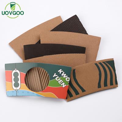 China Cheap Biodegradable Paper Cup Custom Sleeve Disposable Paper Sleeve Hot Cup for sale