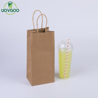 China Recycled Materials Food Takeaway Paper Bag Recycle Paper Bag Paper Food Bag for sale