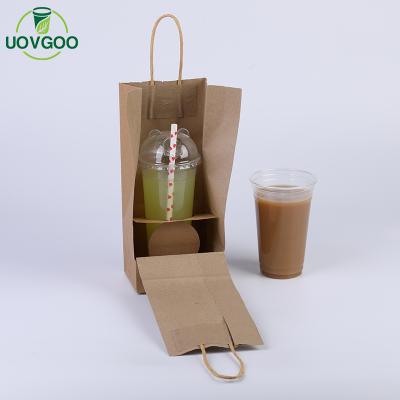 China Normal Recycled Materials Carry Paper Bag Kraft Paper Bag Paper Food Bag for sale