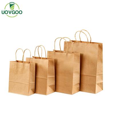 China Custom Clear Strong Paper Bag Recycled Brown Kraft Paper Materials Kraft Paper Bag Recycled Brown Paper Bag for sale