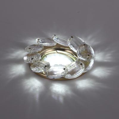 China Modern Crystal Ceiling Lights Mini Oval Crystal Lamp GU10 / MR16 Recessed Spot Light for sale